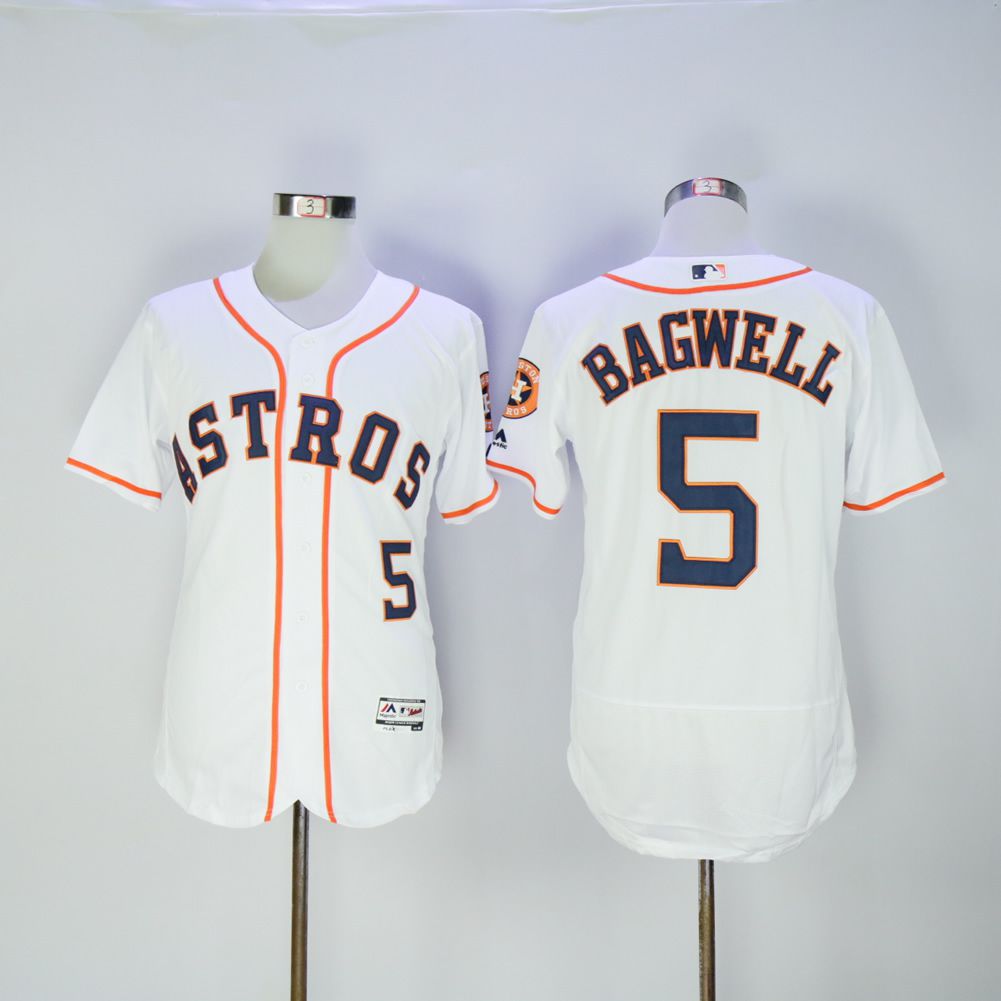 Men Houston Astros 5 Bagwell White MLB Jerseys